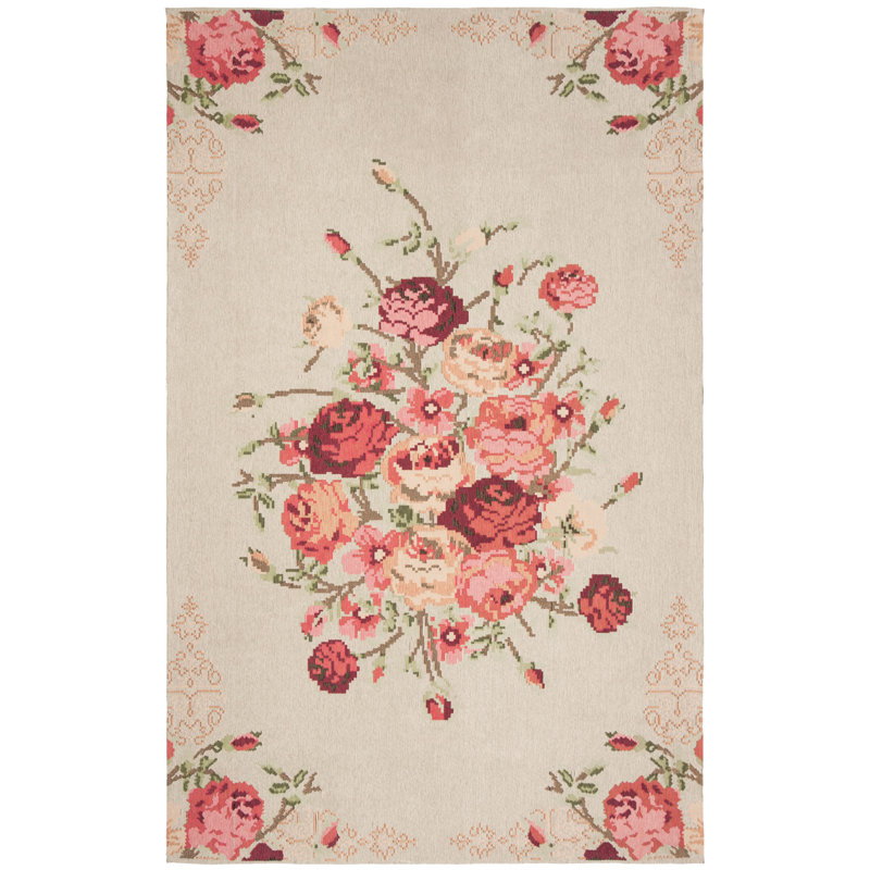 Mehvish Vintage Performance Floral Rug, Rectangle 10' x 14'