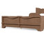 Lit plateforme pour enfant avec garde-corps et tête de lit en forme de nœud papillon Lullabow-134060248-134060250