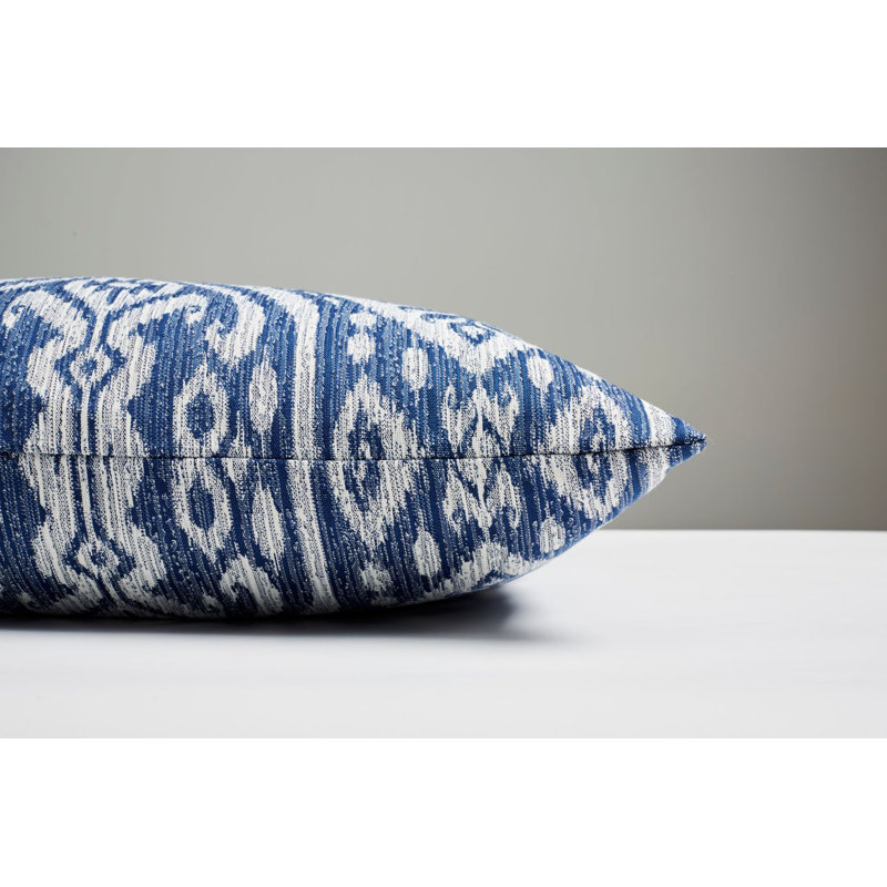 Borneo Square Indoor/Outdoor Pillow Cover & Insert, Indigo
