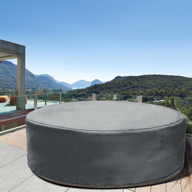 Couverture ronde pour piscine 6,9 pi Wothsi - tissu Oxford imperméable avec cordon de serrage, s'adapte aux piscines de 6,9 pieds, protection robuste