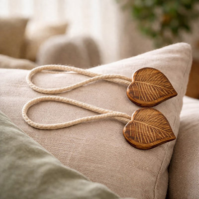 Ottawa Wood/Cord Curtain Tieback