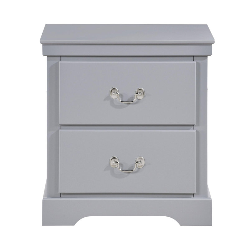 Table de chevet en bois 1pc, Gris