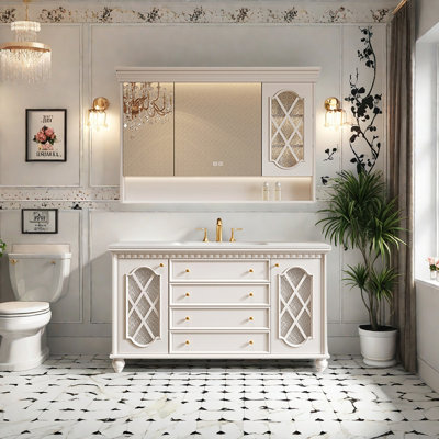 American retro and simple bathroom cabinet