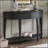 Modern Curved Console Table with Multiple Storage Options for Various Rooms-874089246