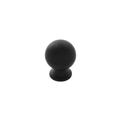 Poignée ronde Bijou Akoya - 3/4 po de diamètre - noir mat - Quincaillerie transitionnelle pour tiroirs et armoires