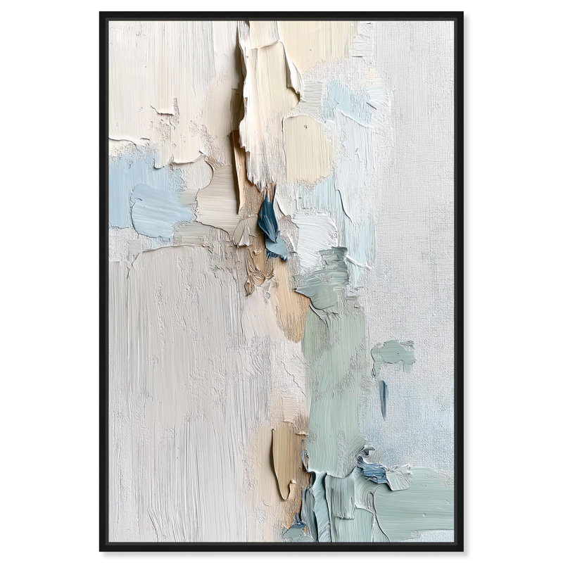Impression numérique sur toile, "Impasto" par Art Remedy, H 31 po x l 21 po, Cadre flottant noir