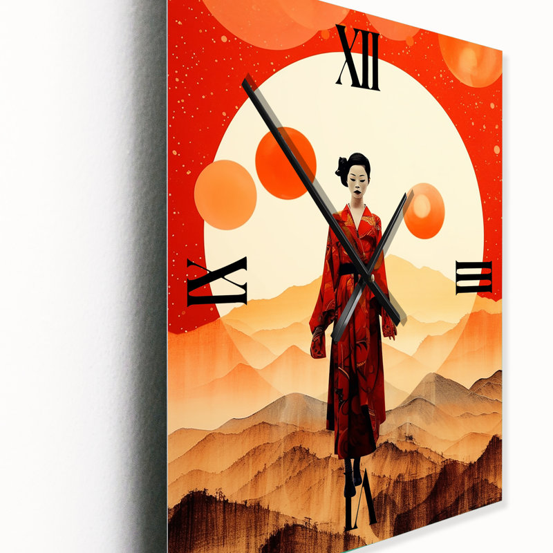 Horloge murale géante japonaise, H 28 po x l 12 po x P 1 po