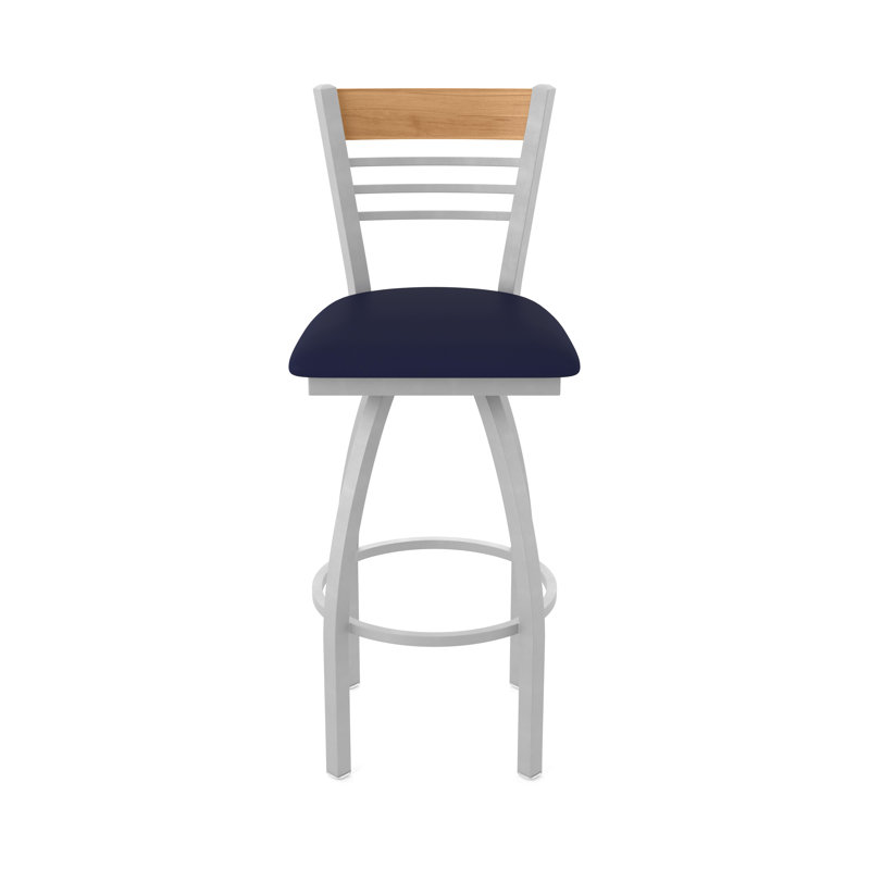 Tabouret de comptoir pivotant 880 Eleanor, Gris, Marine, Tabouret de comptoir (siège d’une hauteur de 25