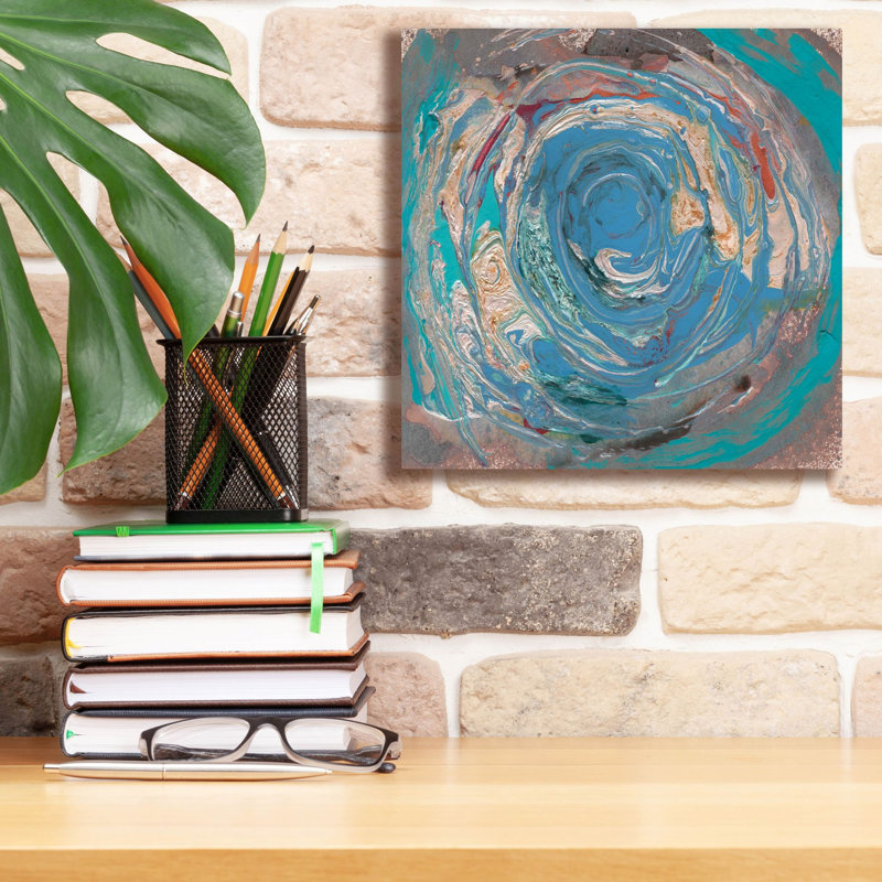 «Space Oddity 1» par Alicia Ludwig, art mural sur toile, H 12 po x l 12 po x P 0,75 po