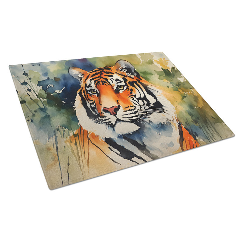 Tiger Glass Cutting Board Large