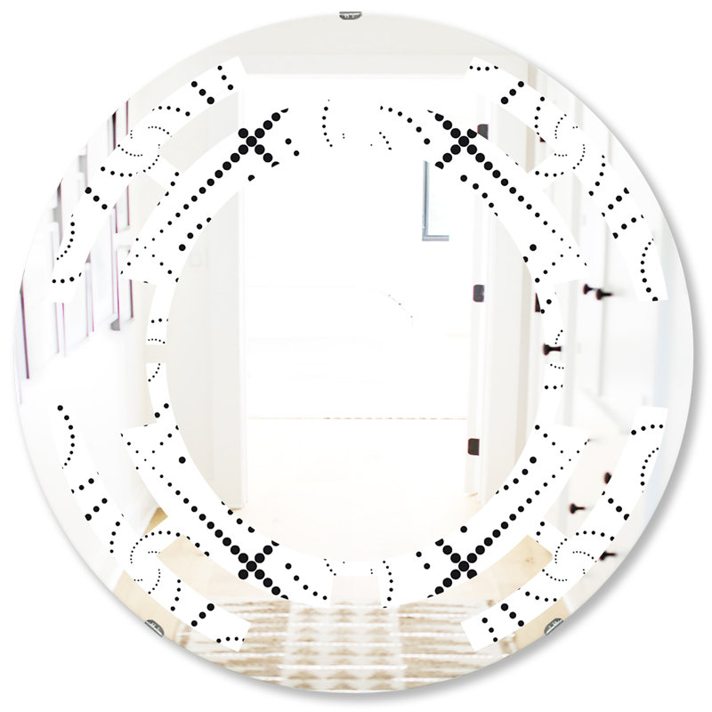 Miroir mural géométrique sans cadre, 31,5 po x 31,5 po