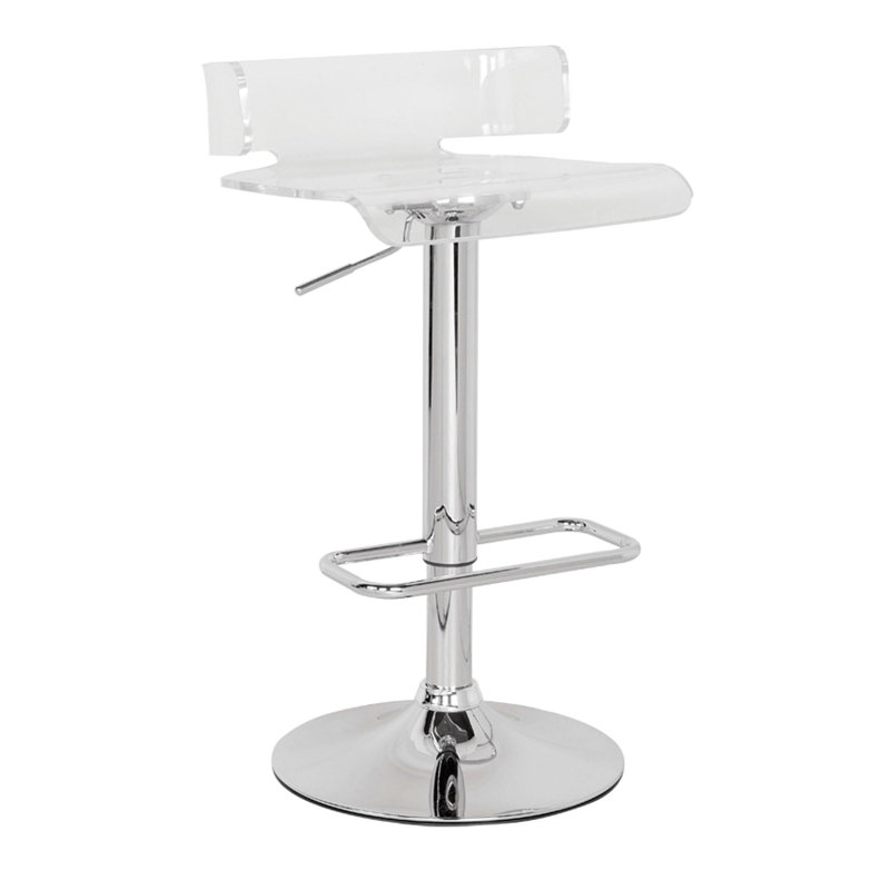 Tabouret de bar rotatif à hauteur réglable Kail, Clair