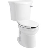 Kingston™two-piece elongated 1.28 gpf toilet with Class Five® flushing technology and left-hand trip lever, seat not included