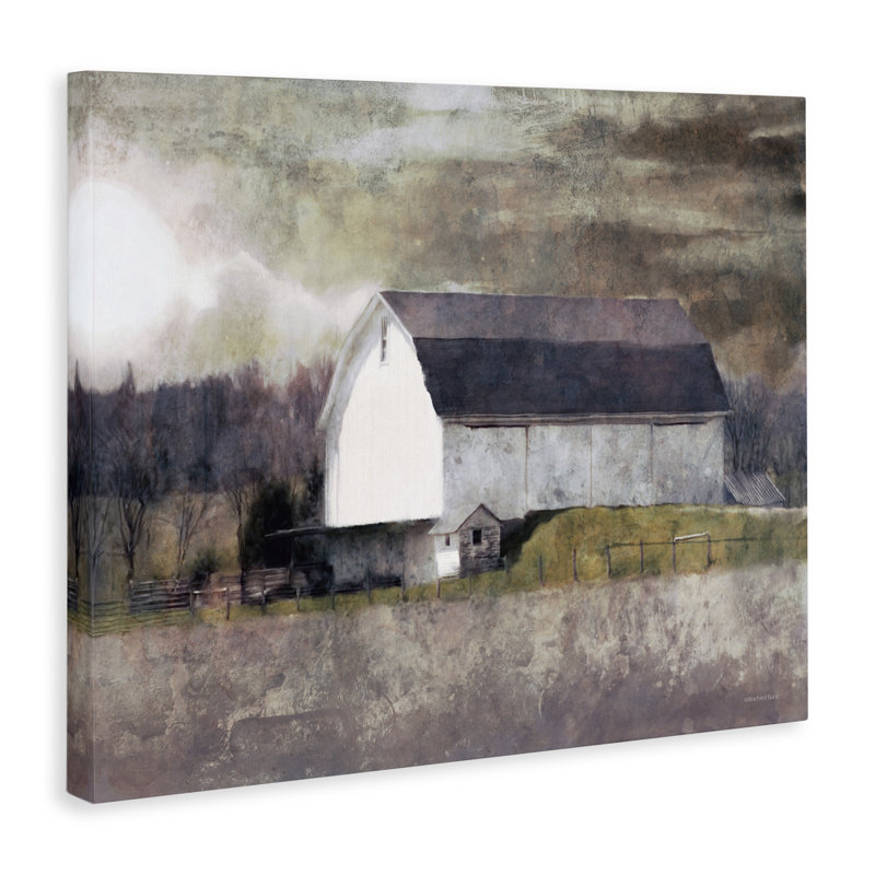 Stormy Sky Country Farm Barn Landscape Canvas Art, 30" x 40"