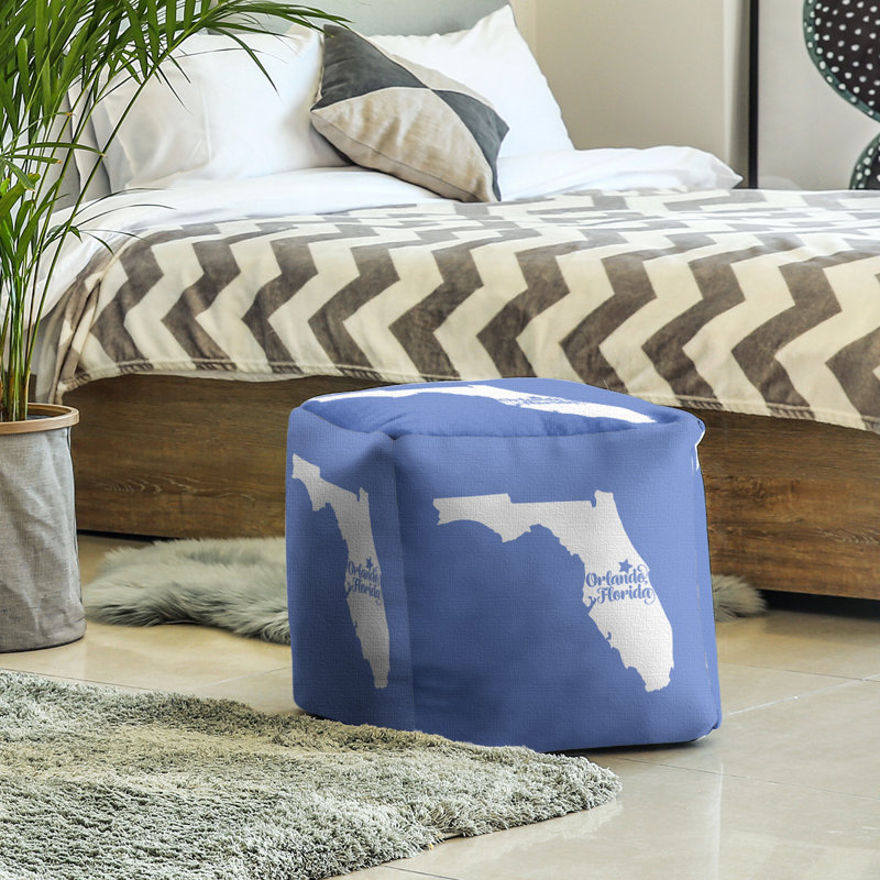 Repose-pieds cube en floride orlando, Bleu