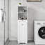 Armoire de trieur de linge inclinable à un compartiment et un tiroir - Blanc