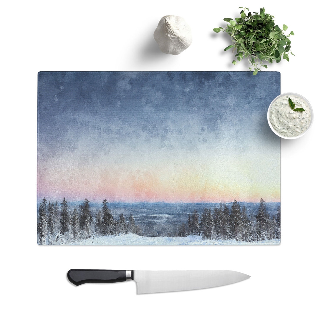 Tempered Glass Sunrise in Finland Chopping Board