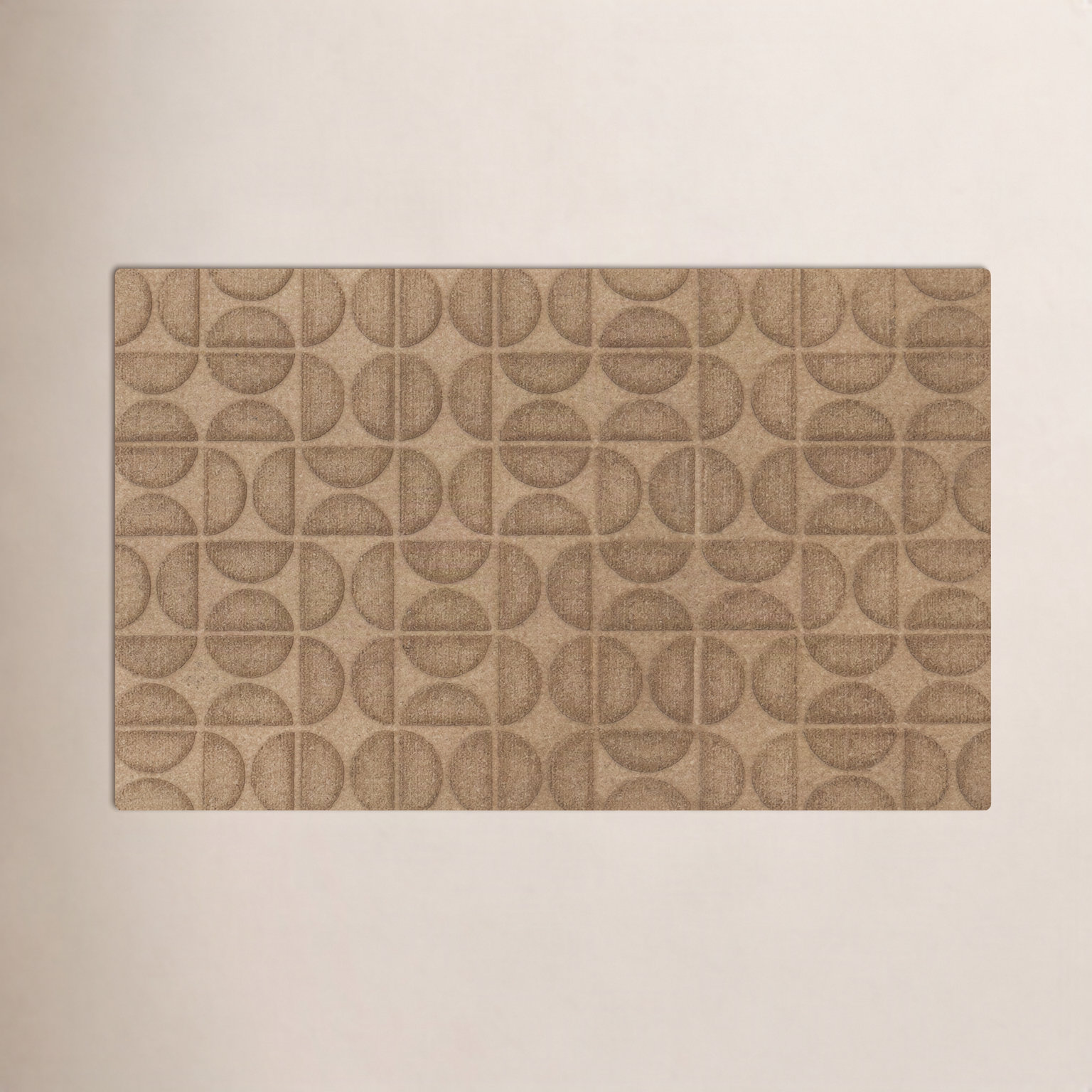 WaterHog Luxe Hourglass Non-Slip Doormat, Wheat