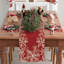 Chemin de table rouge flocons de neige de Noël 13 X 72 pouces, décor de table de salle à manger pour les fêtes d'hiver