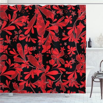 Abstract Shower Curtain with Hooks Included