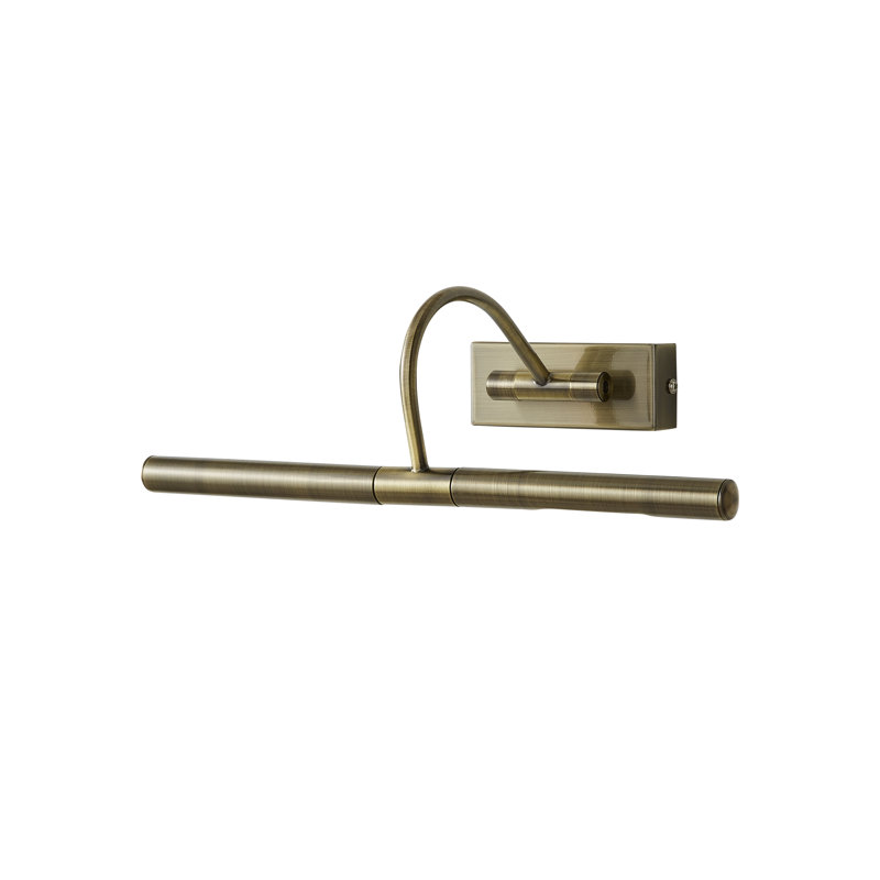 Capri 2 -Light Hardwired Wall Mounted Picture Light, Antique Brass, 17.6" H x 18" W x 18" D