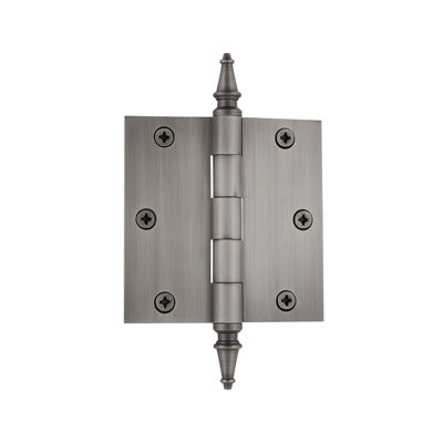 Nostalgic Warehouse 3.5" x 3.5" Steeple Tip Residential Hinge with Square Corners