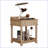 Retro Natural Wood Nightstand with Drawer &amp; Open Shelf for Bedroom-2026971447
