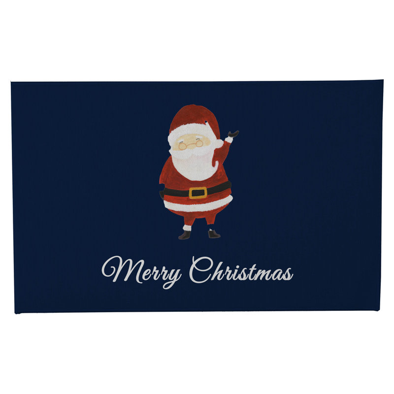 Paillasson Merry Christmas, Marine, L 21 po x L 34 po