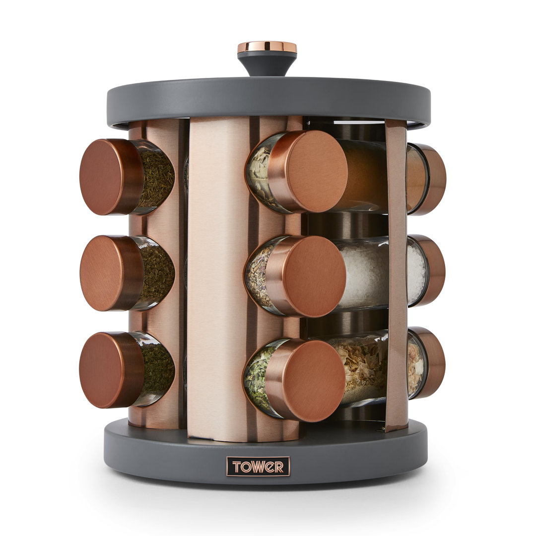 12-Jar Free Standing Spice Rack