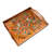 NOVICA Handmade Countryside Garden Painted Glass Tray