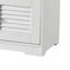 Banc de rangement à chaussures 28,74 po avec armoire à 2 portes, banc d'entrée avec rangement à chaussures blanc, banc à chaussures avec coussin, tablettes réglables, banc à chaussures pour vestibule, couloir, rangement à chaussures-1572708977