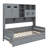 A Twin-Sized Wooden Daybed Featuring Two Built-In Drawers And A Convenient Shelf-2046809552