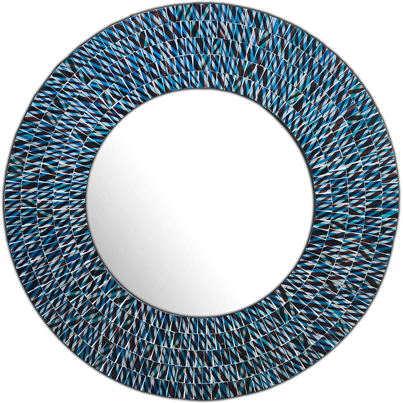 Miroir mural Ulrike, Noir / Turquoise