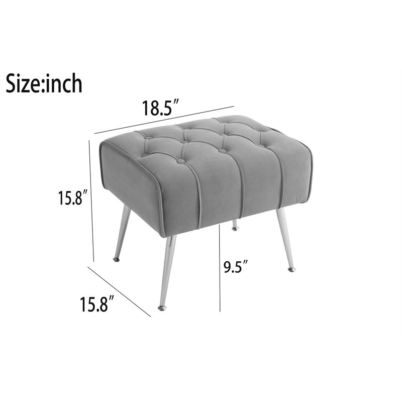 Fauteuil en velours capitonné l 28,4 po, Velours rose