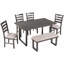 Ensemble de salle à manger en bois massif 6 pièces Family Furniture