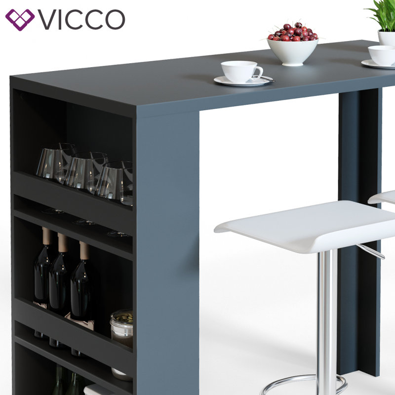 Calfy Dining Table, Anthracite, Anthracite, H106 x L117 x W57cm