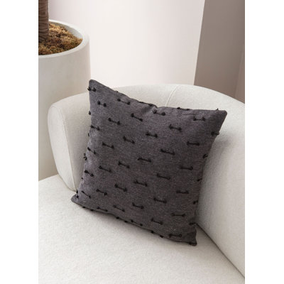 Premium Black Cushion Cover, 16.9 x 16.9 Inches | 100% Polyester, Machine Washable, Soft Fabric, Durable & Stylish | Perfect for Home Decor, Sofas, Chairs & Outdoor Use | Easy Care and Modern Design