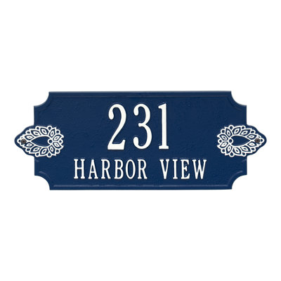Sofia 2-Line Personalized Wall Address Plaque