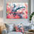 Pink Grey hunting shark watercolor II - Shark Large Wall Art-1566716002-1566716011