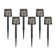Matte Black Solar Powered Integrated LED Pathway Light Pack