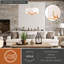 Lustre tambour 5 lumières Lentha