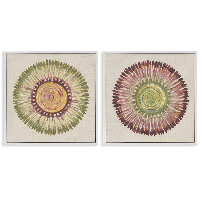 «Natural Radial Aura Sunburst», ensemble de 2 giclées par June Erica Vess, H 24 po x l 24 po