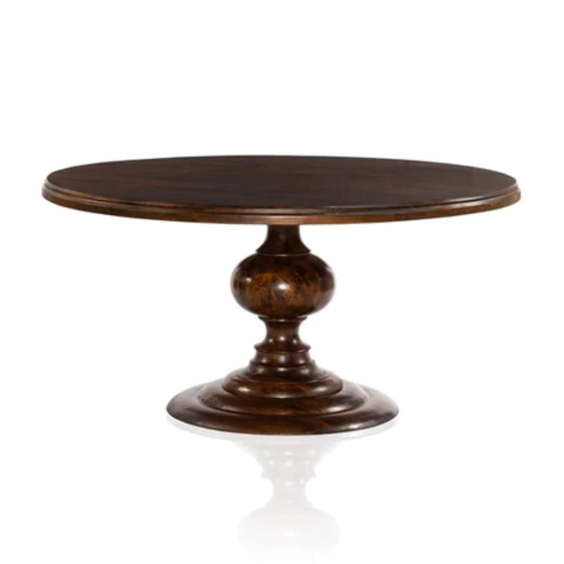 Table en bois massif Helen, Chêne, 30" H x 48" W x 48" D