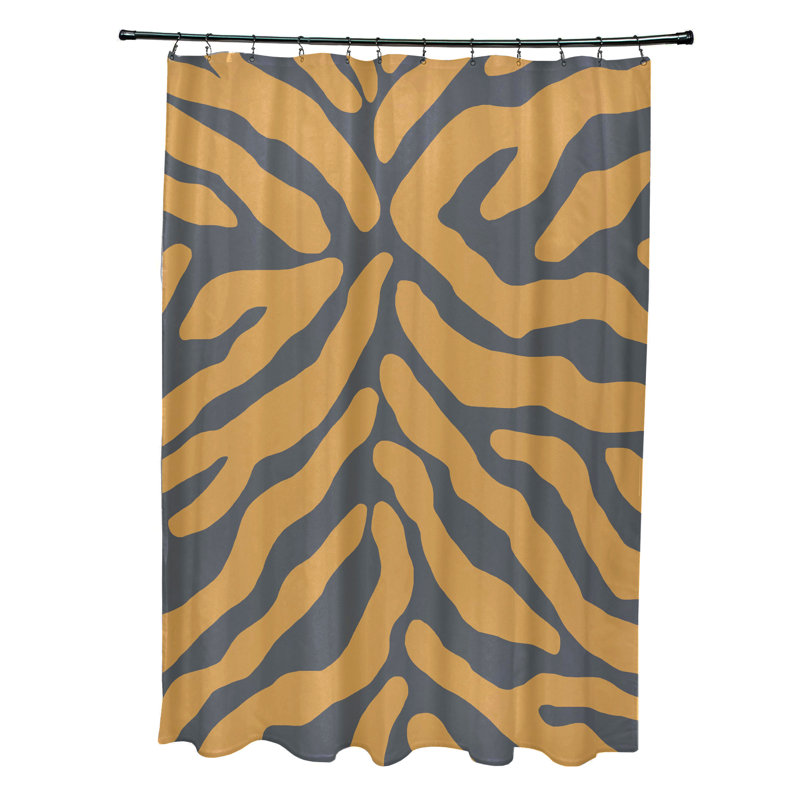 Rideau de douche à imprimé animalier, Gris