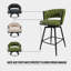 Ensemble de tabourets de bar en lin tissé, idéal pour divers espaces avec pivotant à 360 ° et revêtement confortable, ensemble de deux