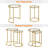 Baina 23.5"H Round Nesting End Table Set with Metal Frame-1715767582