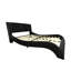 Faux Leather Upholstered Platform Bed Frame With Led Lighting, Bluetooth Connection To Play Music Control, Backrest Vibration Massage, Curve Design, Wood Slat Support, Exhibited Speakers, King Size-611635860