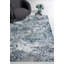 Tapis abstrait bleu et gris 8 pi x 10 pi Dhurrie