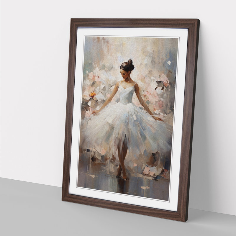 Single Picture Frame Print on Wood, 46cm H x 34cm W, Walnut Framed