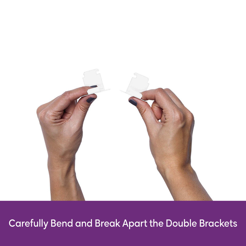 White Adjustable Double Curtain Rod with Mounting Brackets